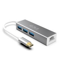 INCA ITPC-3T Type-C to USB 3.0  3 Port Usb,10/100/1000mbps Gigabit Ethernet Mulitiplexer Adaptör